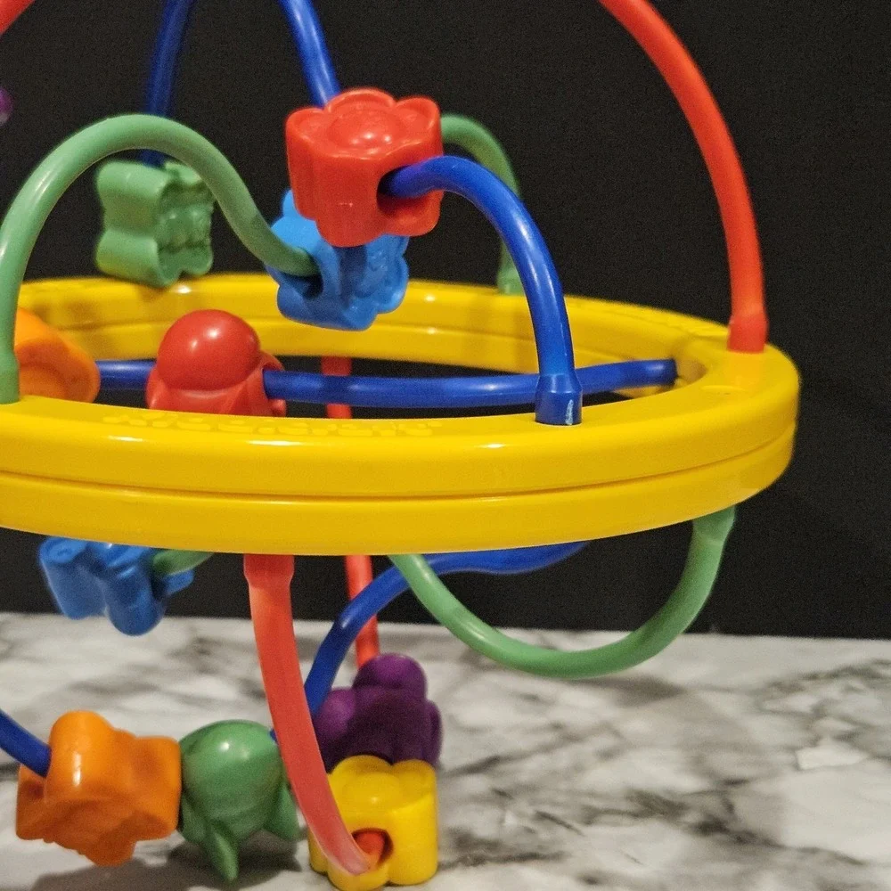 Vintage 1995 Fisher‎ Price Kiddicraft Bead Ball Activity Toy 5779 OT Sensory